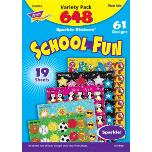 School Fun - Sparkle Stickers (648 stickers, 61 designs)-0