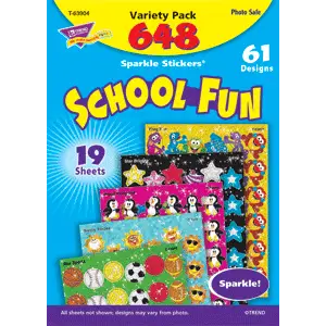 School Fun - Sparkle Stickers (648 stickers, 61 designs)-0