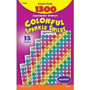 Sparkle Smiles - Mini Stickers For Dot Books (1,300)-0