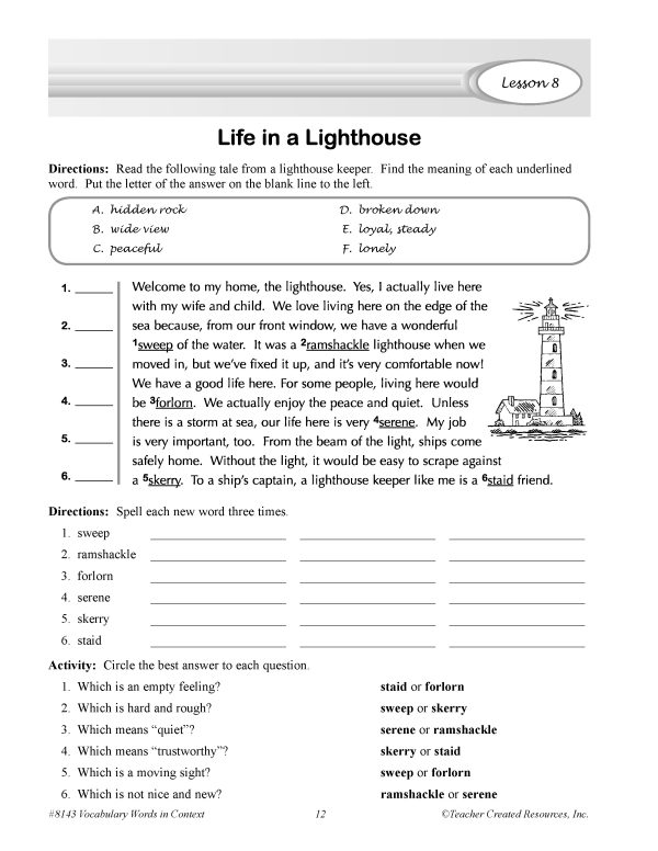 101 Lessons: Vocabulary Words in Context Grades 6-8 - Image 4