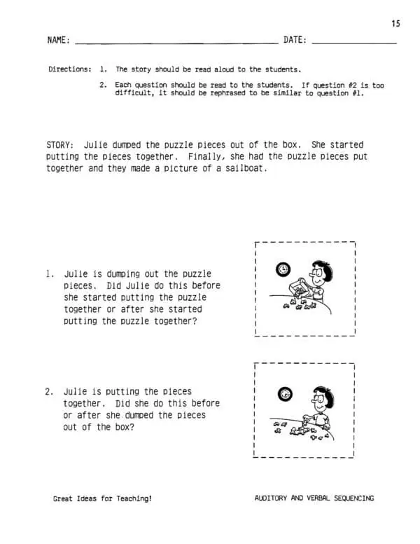 Auditory & Verbal Sequencing - Image 4