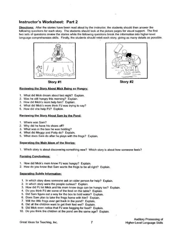 Auditory Processing of Higher-Level Language Skills - Image 5