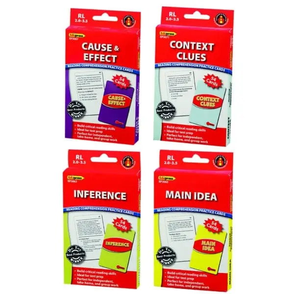 Comprehension Practice Cards: Complete 4 Box Set (TC-150, 155, 160, 165)