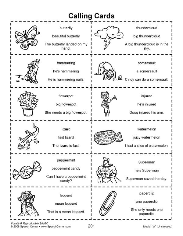 Vocalic R Reproducible Bingo - Image 9