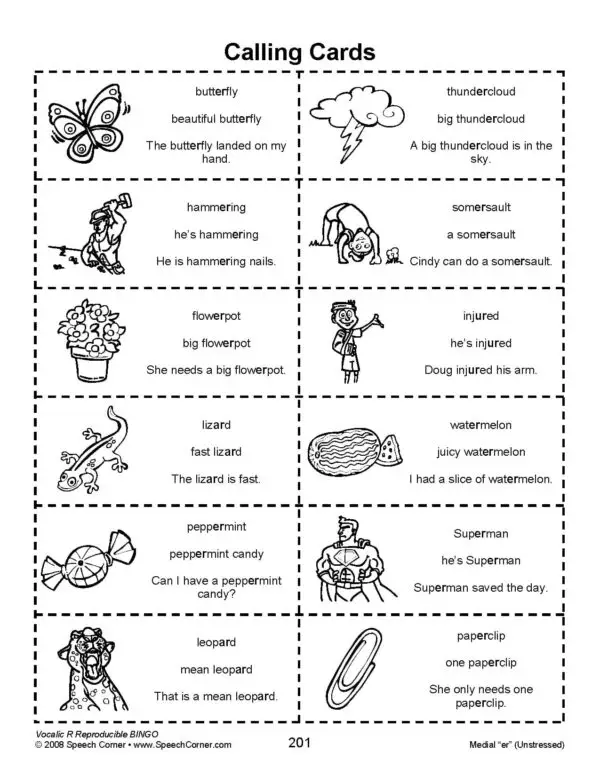 Vocalic R Reproducible Bingo - Image 9