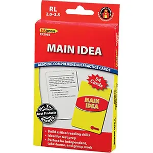 Comprehension Practice Cards: Main Idea (Reading Level 2.0-3.5)-0