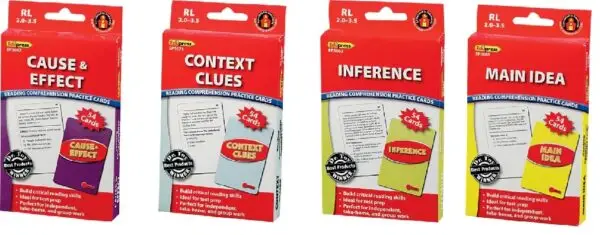 Comprehension Practice Cards: Complete 4 Box Set (TC-150, 155, 160, 165)-0