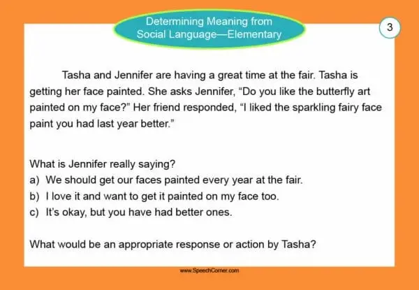 Determining Meaning from Social Language Elementary - Speech Corner Photo Cards - Image 4