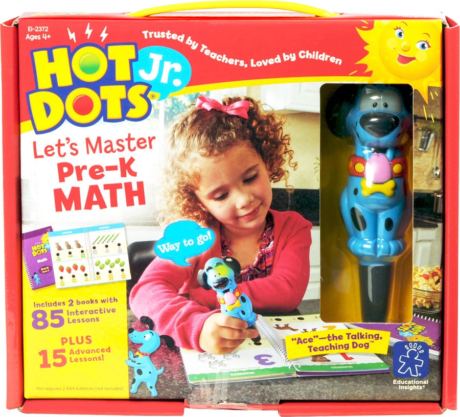 Hot Dots® Jr. Let's Master Pre-K Math Set with Ace—The Talking, Teaching  Dog® Pen - Speech Corner