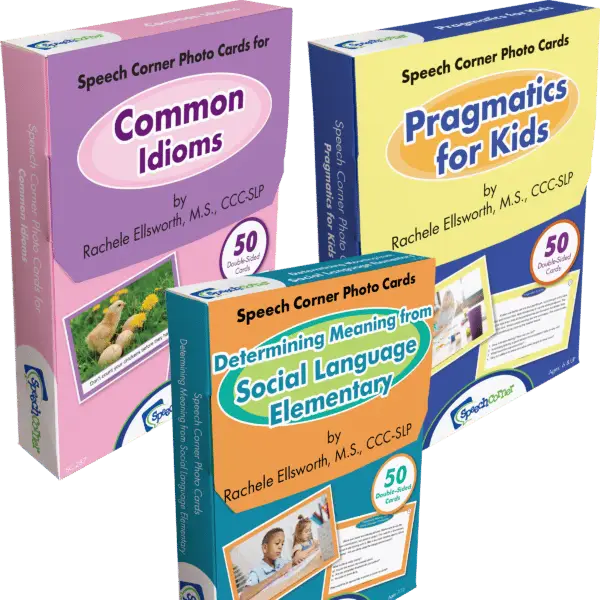 Speech Corner Photo Cards Bundle-Social Skills for Elementary (SC-280, 287, 281)