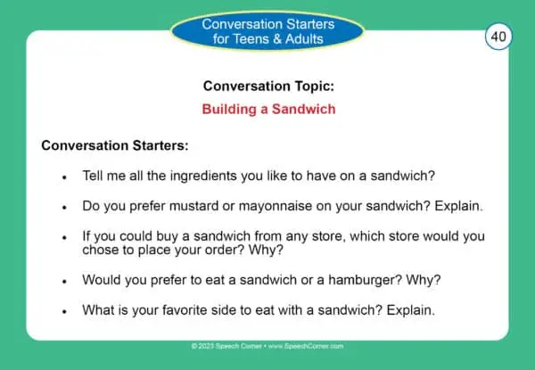 Conversation Starters for Teens and Adults - Speech Corner Photo Cards - Image 5