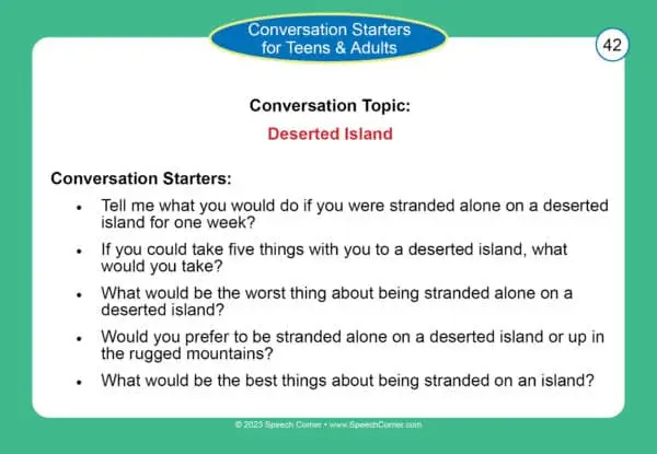 Conversation Starters for Teens and Adults - Speech Corner Photo Cards - Image 7