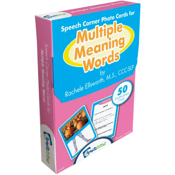 Multiple Meaning Words - Speech Corner Photo Cards