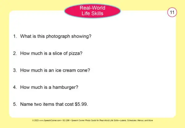 Real-World Life Skills - Speech Corner Photo Cards - Image 4