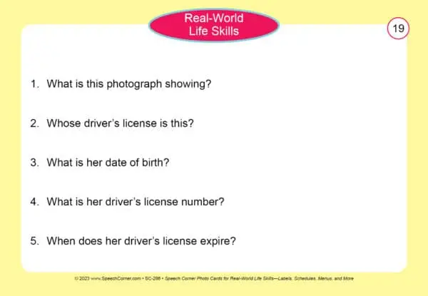 Real-World Life Skills - Speech Corner Photo Cards - Image 6