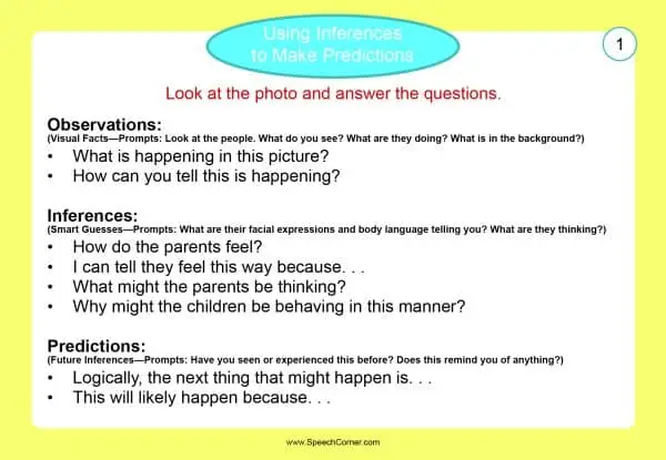 Speech Corner Photo Card Bundle— Inferencing (SC-202, SC-215, SC-289) - Image 3