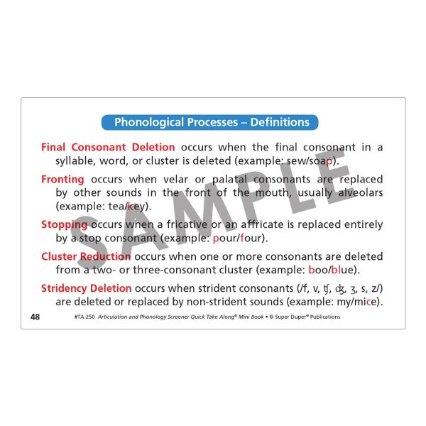 Articulation & Phonology Screener Quick Take Along - Image 8