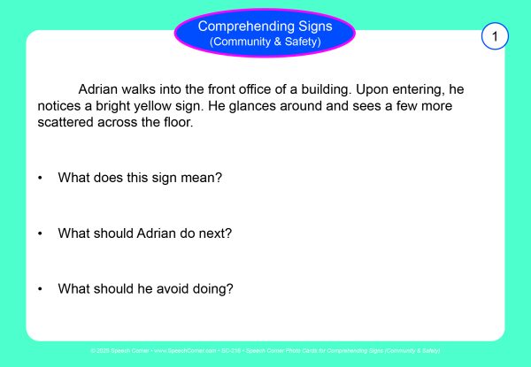 Speech Corner Photo Cards for Comprehending Signs (Community & Safety) - Image 3