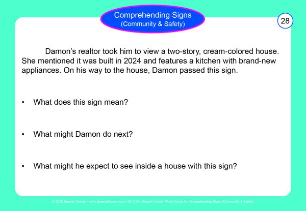 Speech Corner Photo Cards for Comprehending Signs (Community & Safety) - Image 5