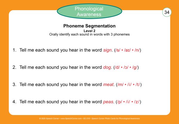 Phonological Awareness Speech Corner Photo Cards *Pre-Order Item-Will Ship At the Beginning of February* - Image 11