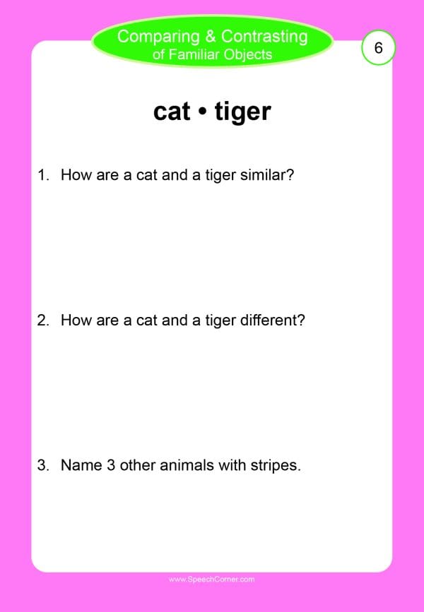 Speech Corner Photo Cards: Comparing & Contrasting of Familiar Objects *Pre-Order Item-Will Ship End of January** - Image 3
