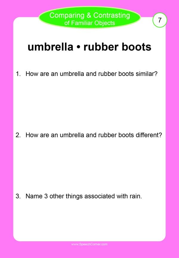 Speech Corner Photo Cards: Comparing & Contrasting of Familiar Objects *Pre-Order Item-Will Ship End of January** - Image 5