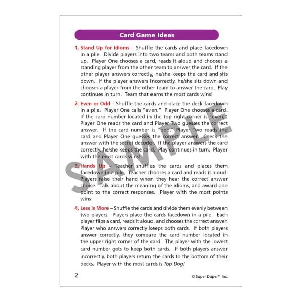 Focus on 320 Idioms and Proverbs Secret Decoder **Discounted Dented/Damaged** - Image 4