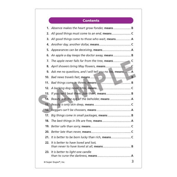 Focus on 320 Idioms and Proverbs Secret Decoder **Discounted Dented/Damaged** - Image 5