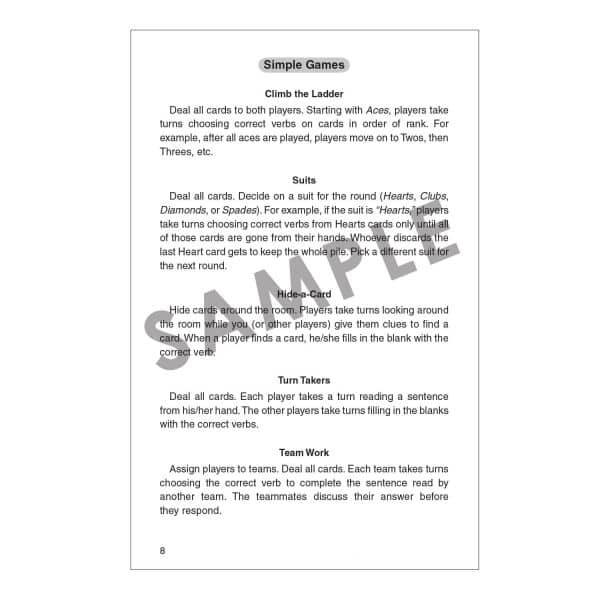 208 Irregular Verbs Playing Cards with Super Duper® Secret Decoder - Image 3